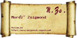 Moré Zsigmond névjegykártya